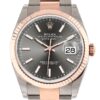 Datejust 36 Dark Rhodium Dial Fluted Rose Gold Two Tone Watch 126231 NP