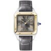 Santos-Dumont Large Steel & 18ct Yellow Gold Strap Watch