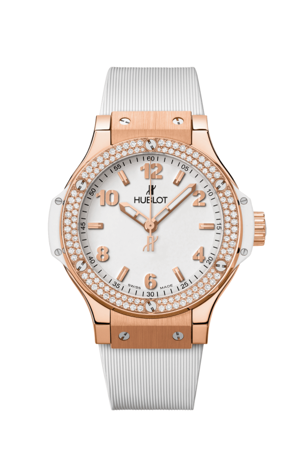 Hublot Big Bang, Gold White Diamonds, 38 mm, Ref# 361.PE.2010.RW.1104