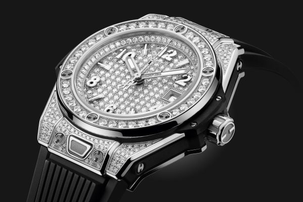 Hublot Big Bang ONE CLICK STEEL FULL PAVÉ Ref# 485.SX.9000.RX.1604