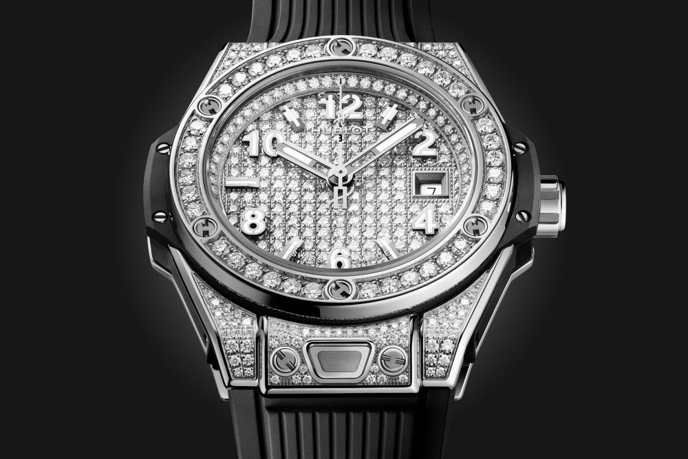 Hublot Big Bang ONE CLICK STEEL FULL PAVÉ Ref# 485.SX.9000.RX.1604