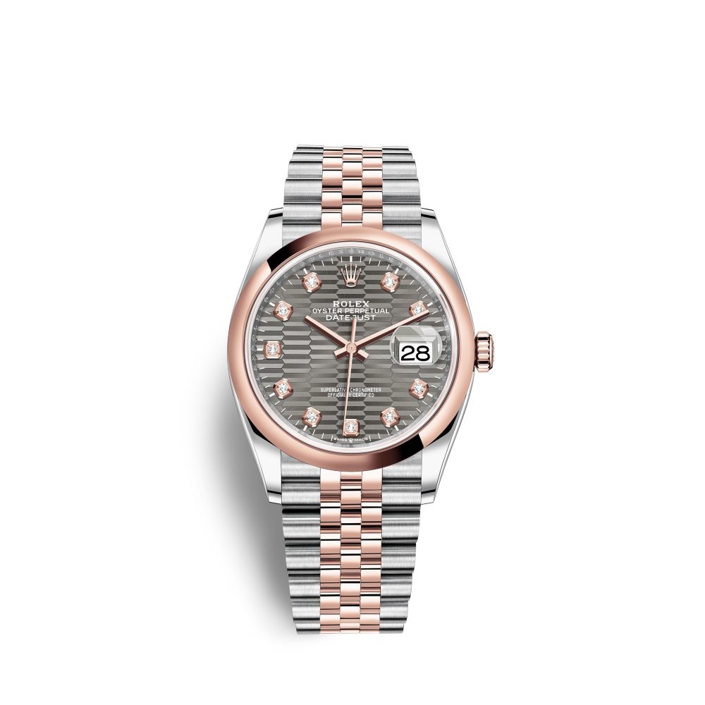 Rolex Datejust 36mm, Oystersteel and 18k Everose Gold, Ref# 126201-0041