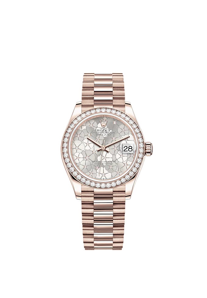 Rolex Datejust 31mm, 18k Everose Gold and Diamonds, Ref# 278285rbr-0036