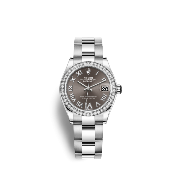 Rolex Datejust 31, Oystersteel, 18kt White Gold and diamonds, Ref# 278384RBR-0031