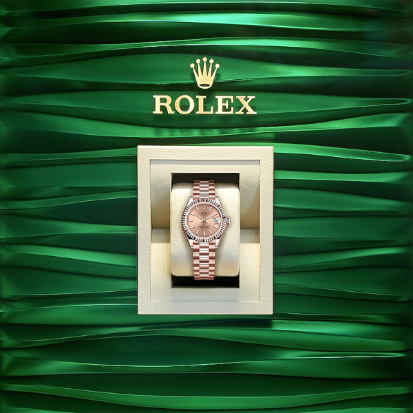 Rolex Lady-Datejust 28, 18k Everose Gold, Ref# 279175-0025