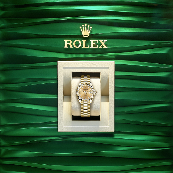 Rolex Lady-Datejust 28, 18k Yellow Gold, Ref# 279178-0013