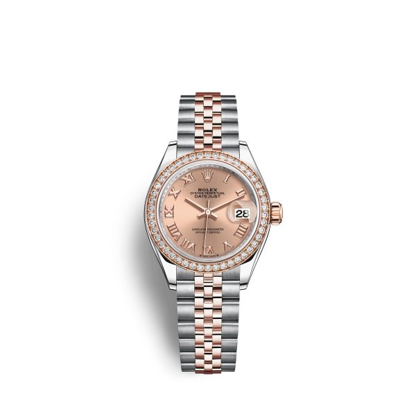 Rolex Lady-Datejust 28, Oystersteel and 18k Everose Gold, Ref# 279381RBR-0025