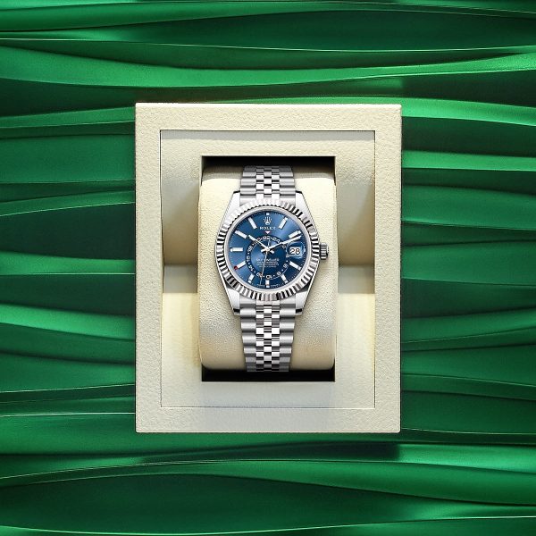 Rolex Sky-Dweller, 42mm, Oystersteel and 18k White Gold, Blue, Jubilee, Ref# 336934-0006