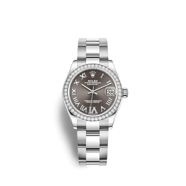 Rolex Datejust 31, Oystersteel, 18kt White Gold and diamonds, Ref# 278384RBR-0031