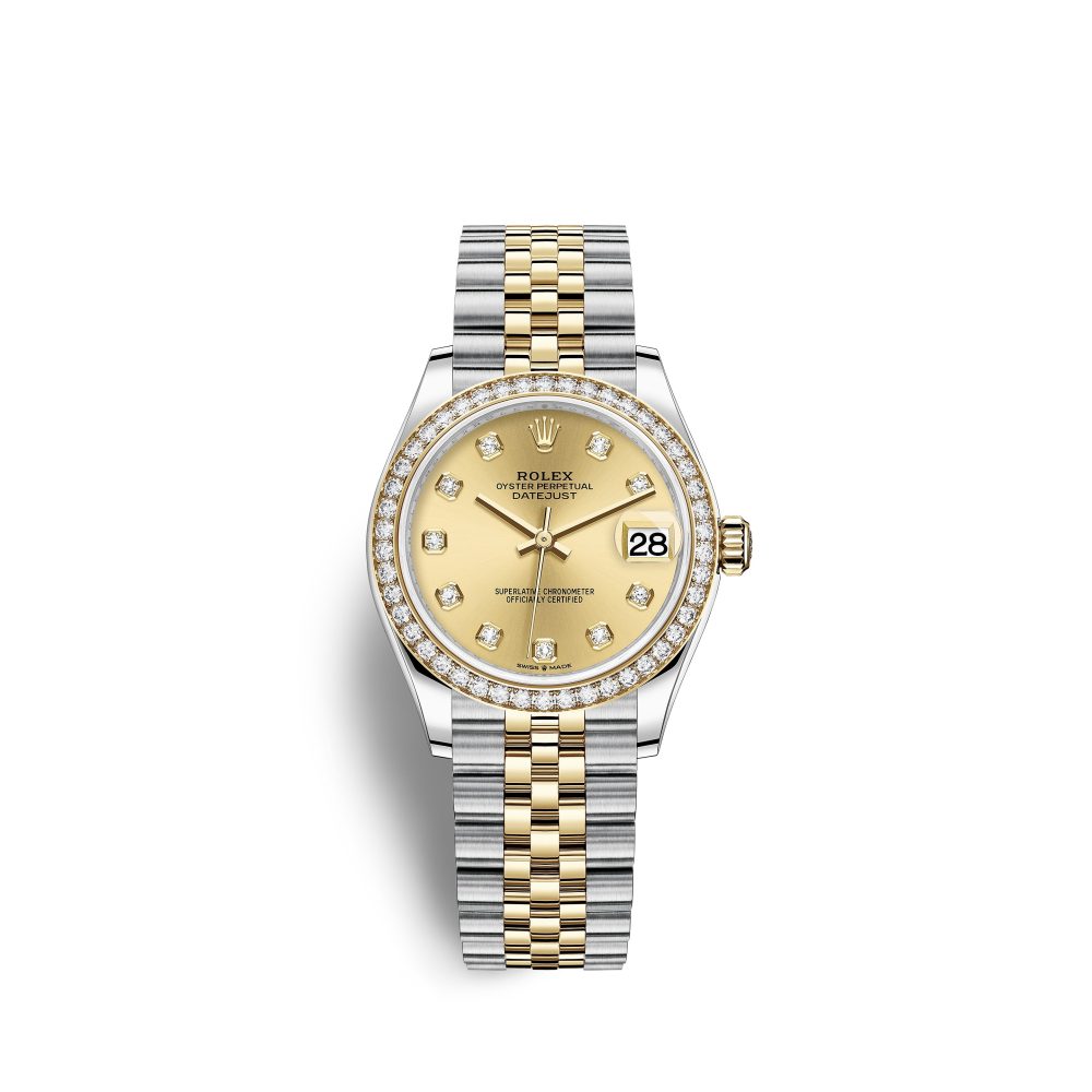 Rolex Datejust 31, Oystersteel, 18kt Yellow Gold and diamonds, Ref# 278383RBR-0026