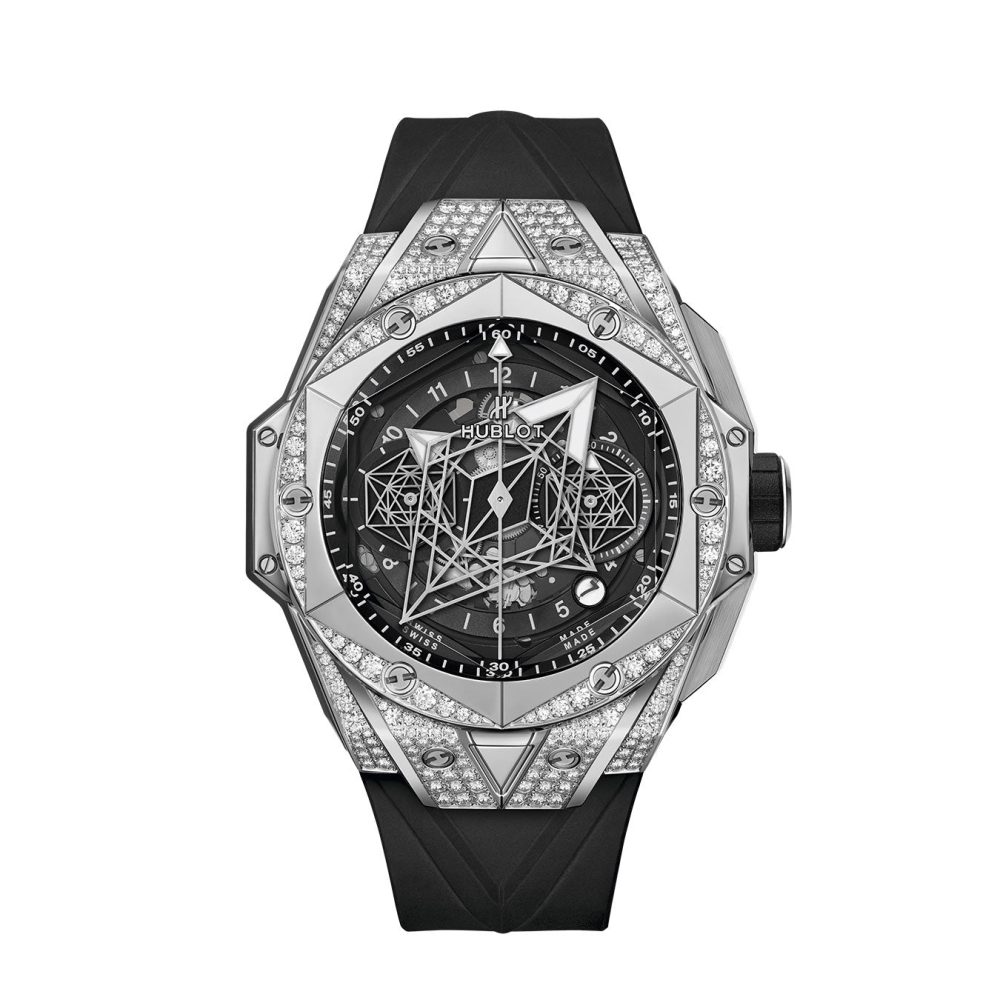 Hublot Big Bang SANG BLEU II TITANIUM PAVÉ Ref# 418.NX.1107.RX.1604.MXM20