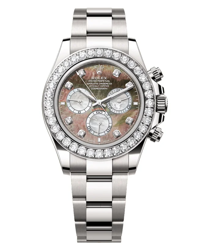 Rolex Cosmograph Daytona Oyster, 40 mm, white gold and diamondsReference 126579RBR