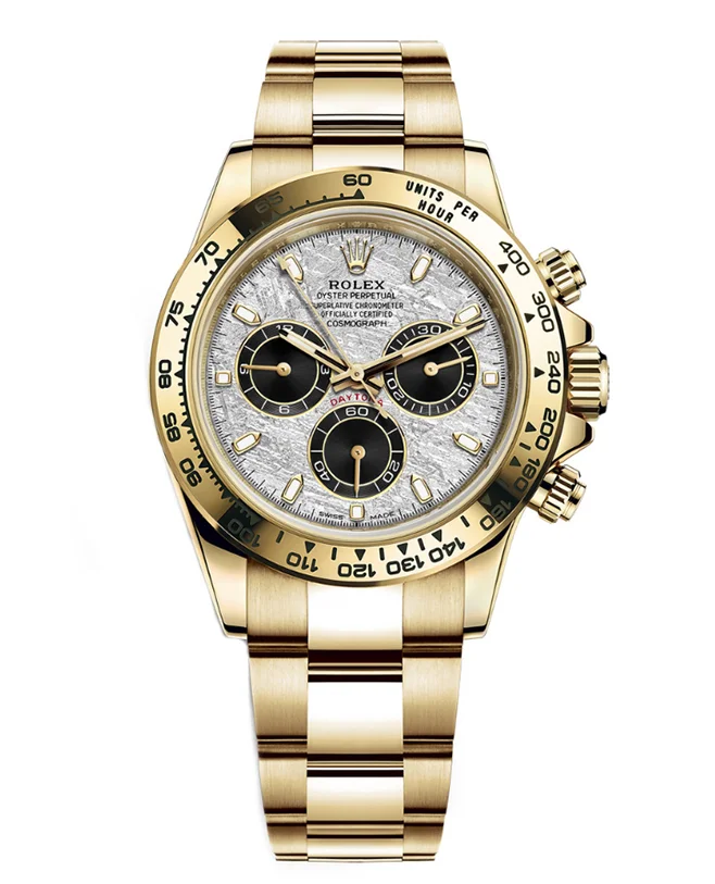 Rolex Daytona Yellow Gold Meteorite & Black Dial 116508